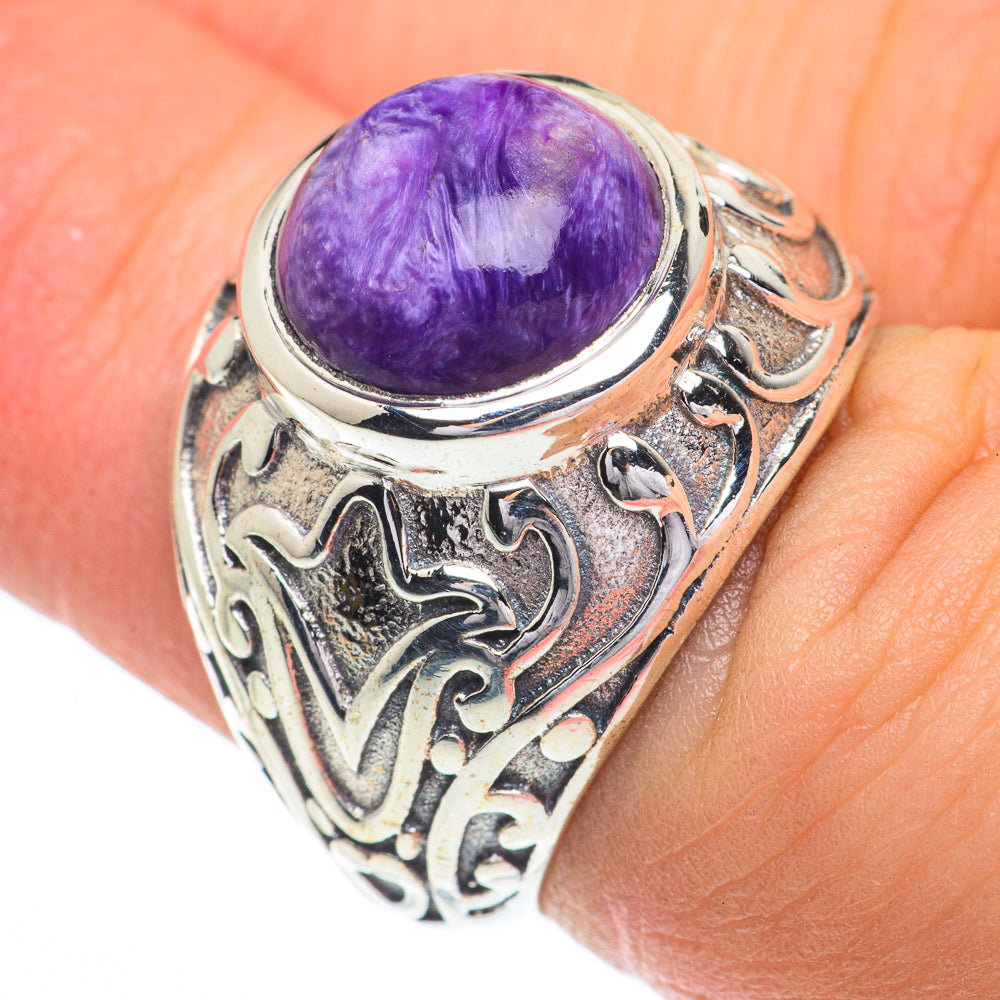 Charoite Rings handcrafted by Anasilvercos - RING62923