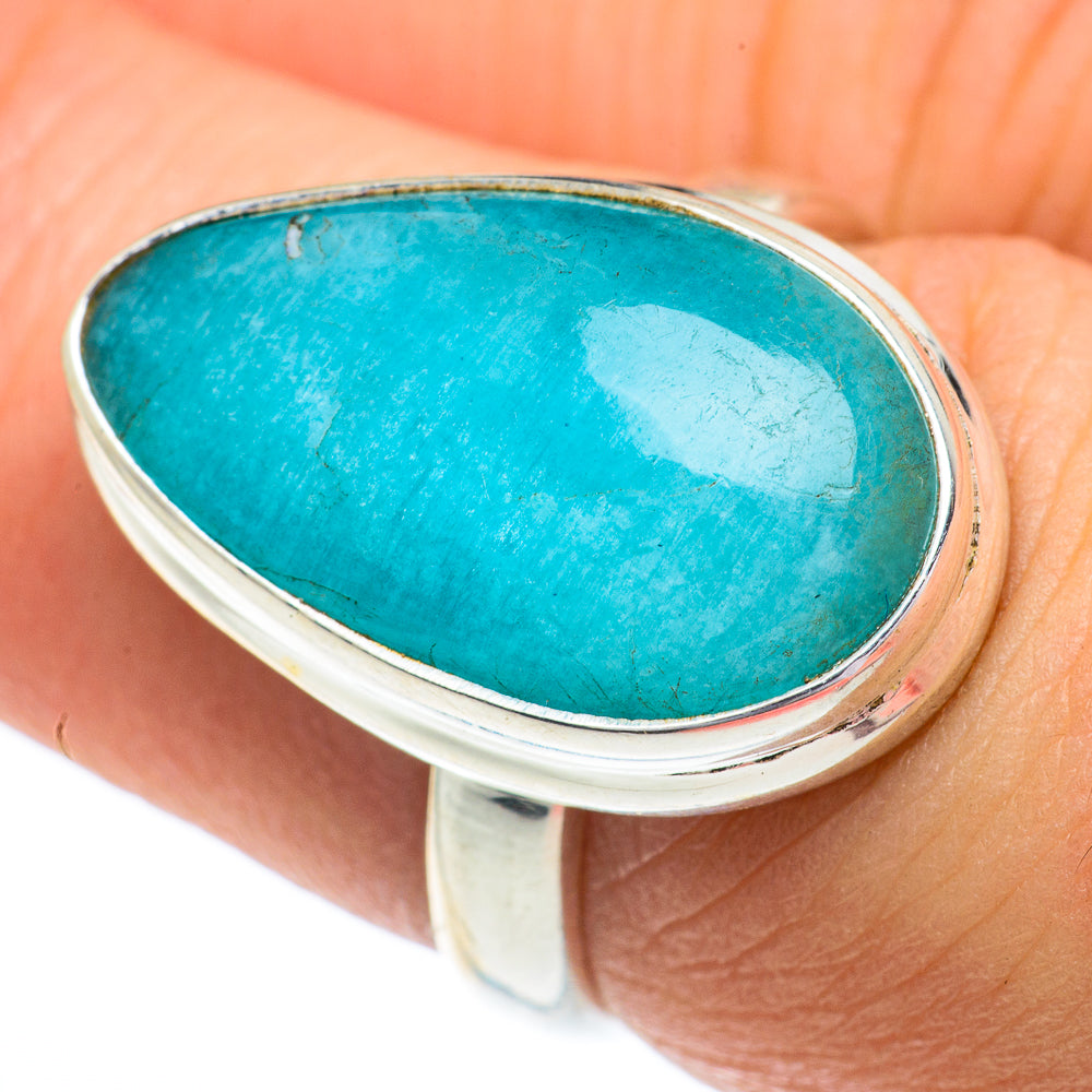 Peruvian Amazonite Rings handcrafted by Anasilvercos - RING62934