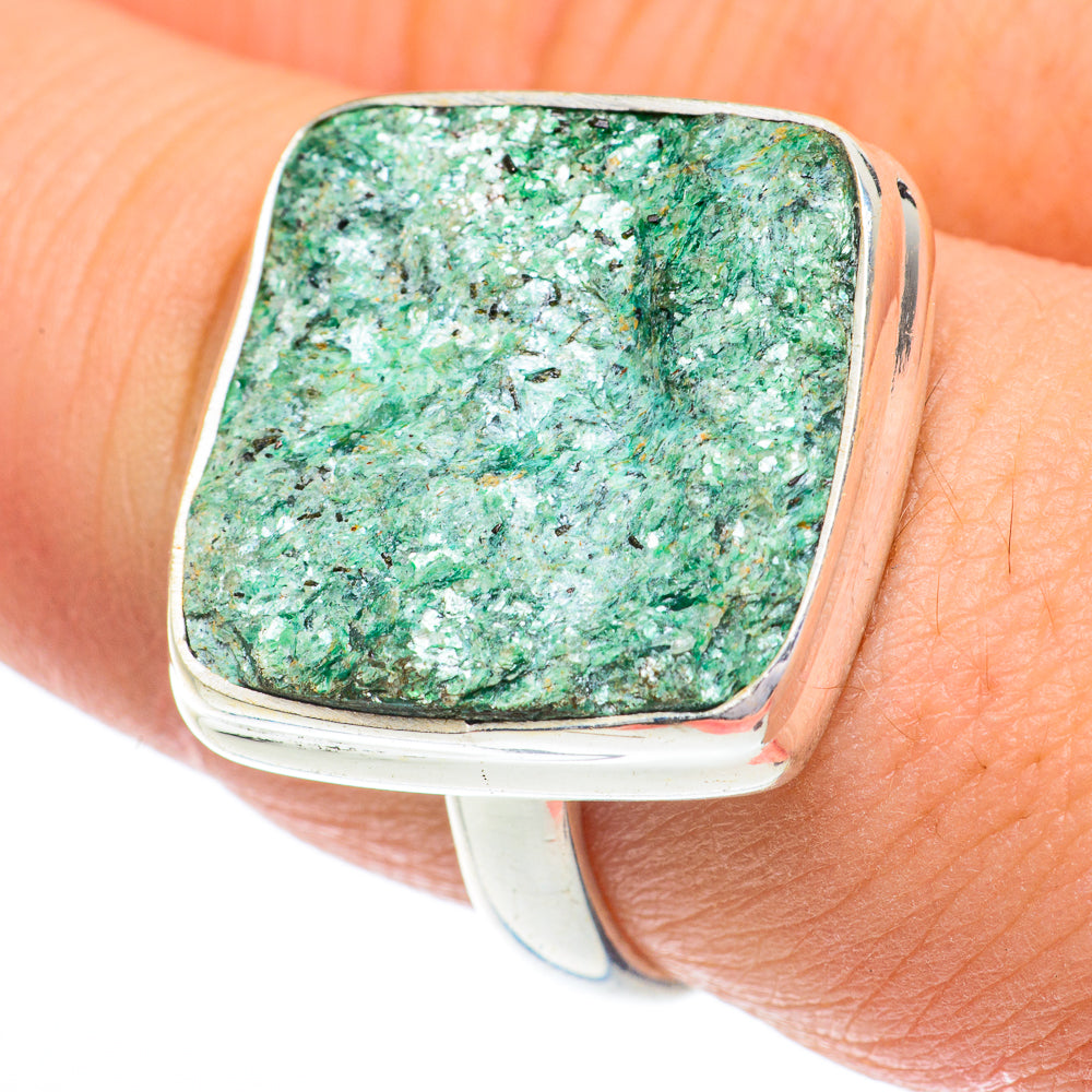 Green Fuchsite Rings handcrafted by Anasilvercos - RING62935