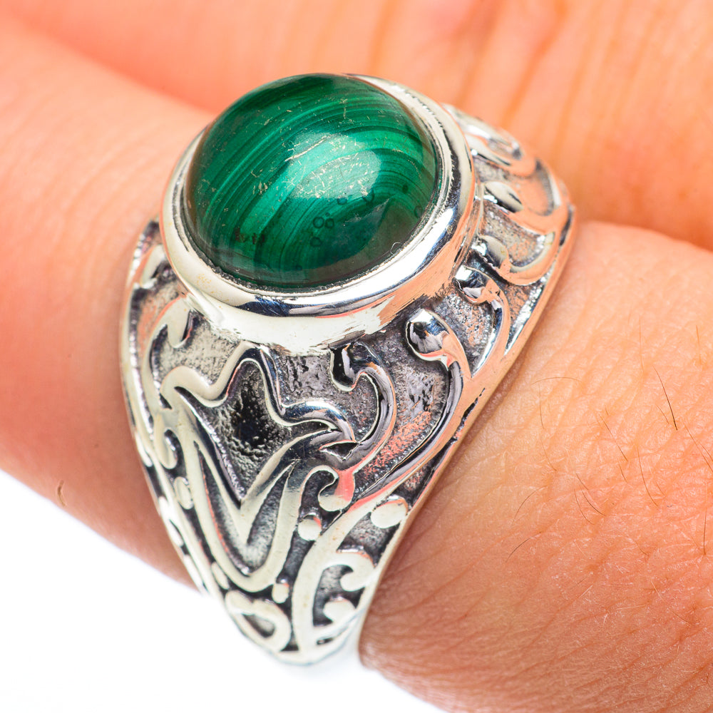 Malachite Rings handcrafted by Anasilvercos - RING62956