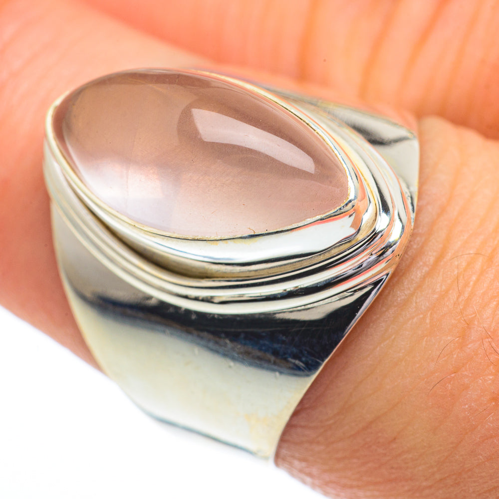 Rose Quartz Rings handcrafted by Anasilvercos - RING62957