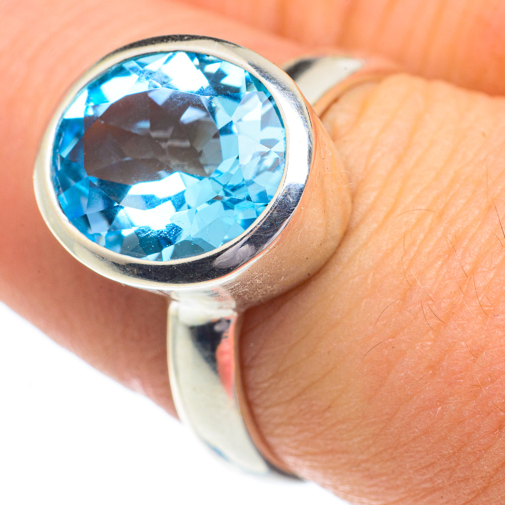 Blue Topaz Rings handcrafted by Anasilvercos - RING62976