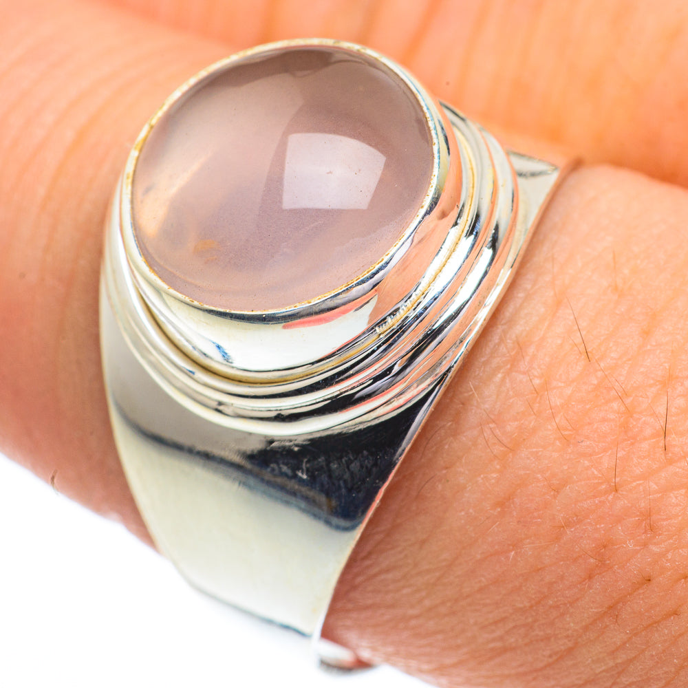 Rose Quartz Rings handcrafted by Anasilvercos - RING62985