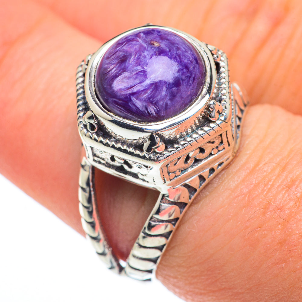 Charoite Rings handcrafted by Anasilvercos - RING62988