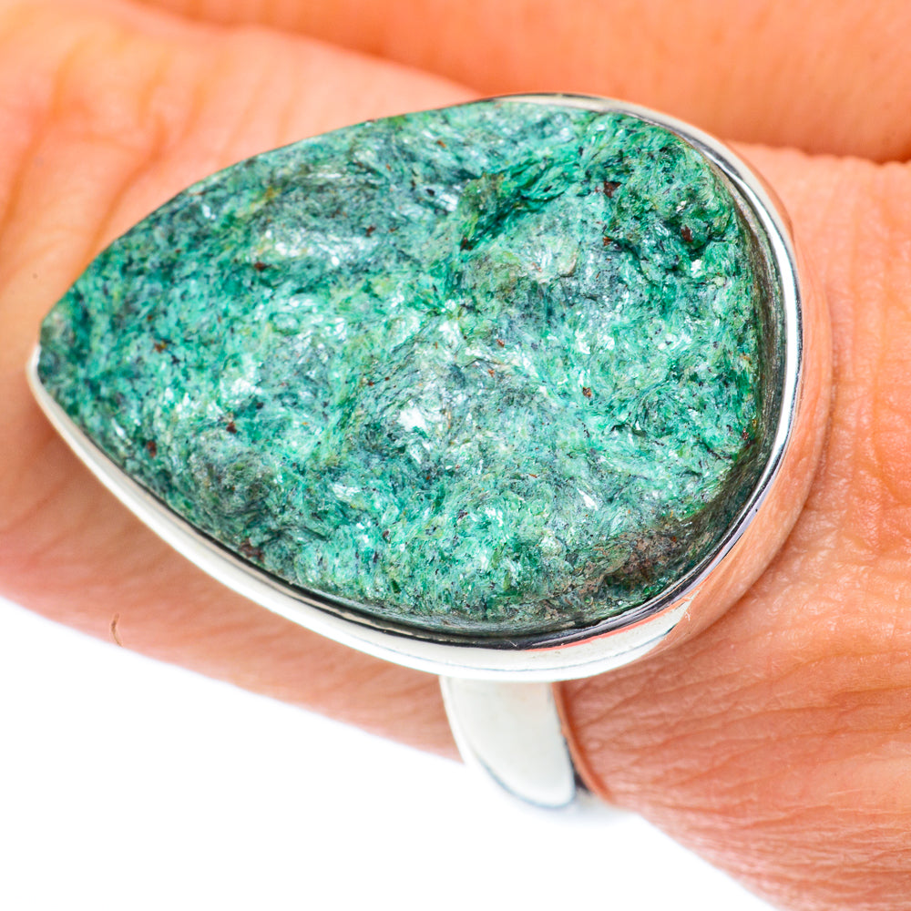 Green Fuchsite Rings handcrafted by Anasilvercos - RING62997