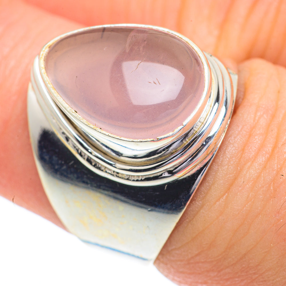 Rose Quartz Rings handcrafted by Anasilvercos - RING63004