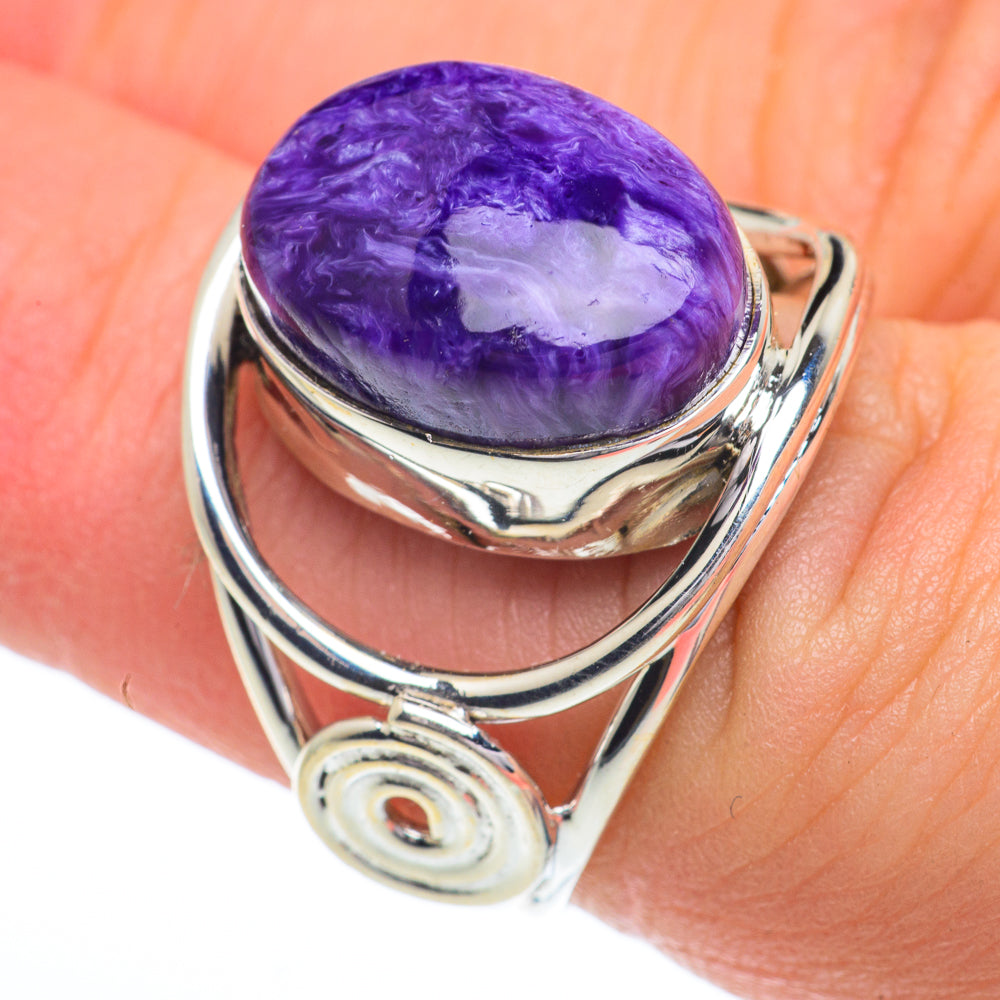 Charoite Rings handcrafted by Anasilvercos - RING63007