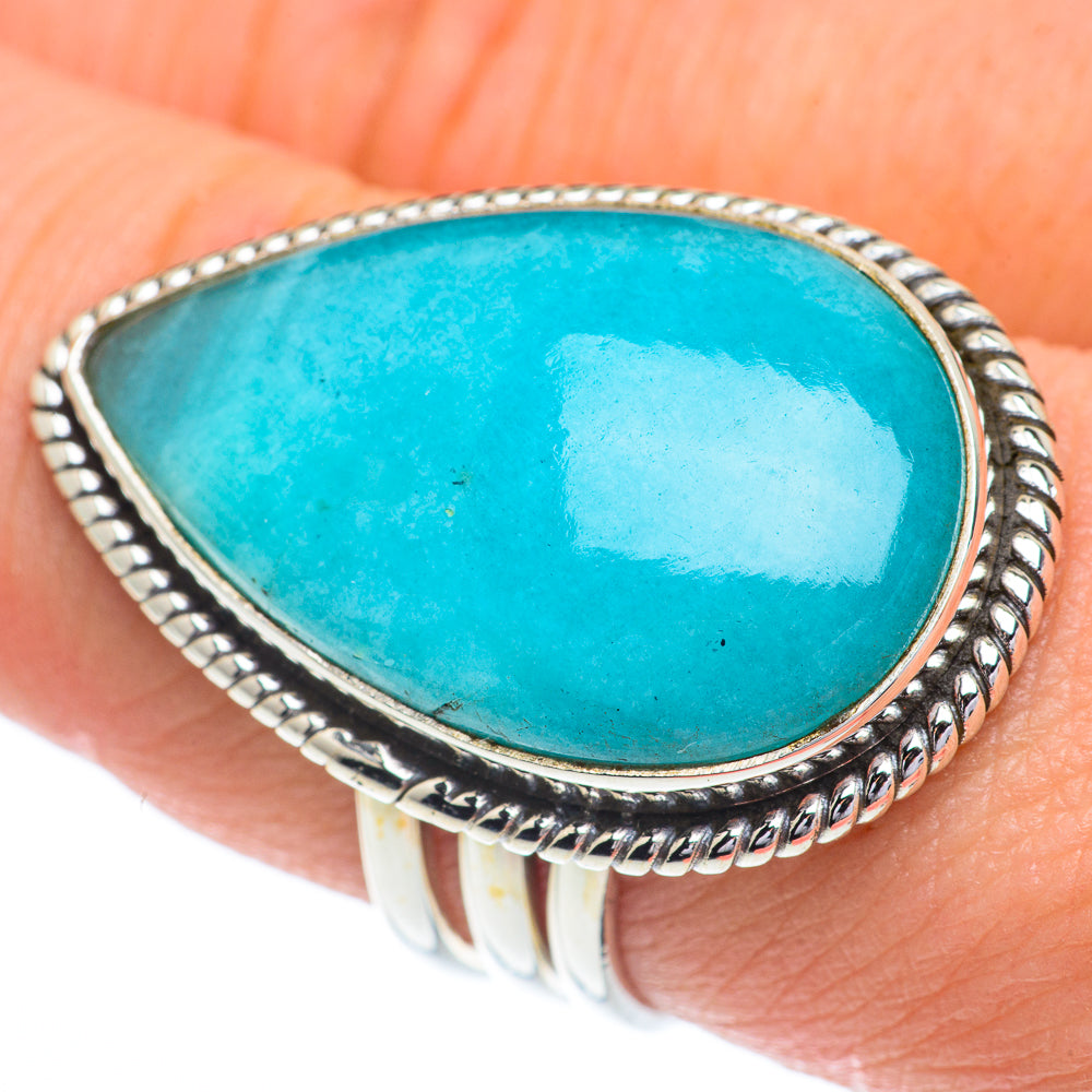 Peruvian Amazonite Rings handcrafted by Anasilvercos - RING63039