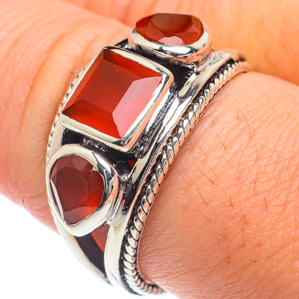 Carnelian Rings handcrafted by Anasilvercos - RING63123