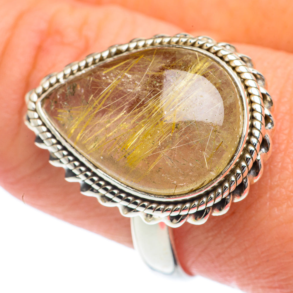 Rutilated Quartz Rings handcrafted by Anasilvercos - RING63131
