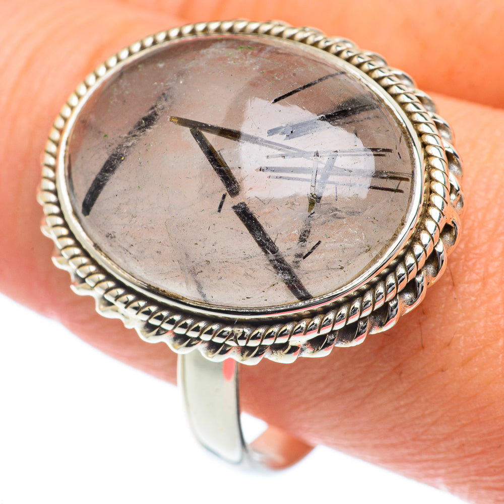 Tourmalinated Quartz Rings handcrafted by Anasilvercos - RING63132