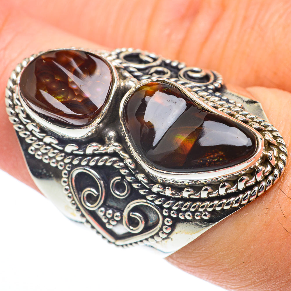 Mexican Fire Agate Rings handcrafted by Anasilvercos - RING63149