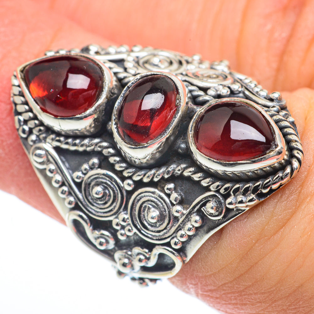 Garnet Rings handcrafted by Anasilvercos - RING63154