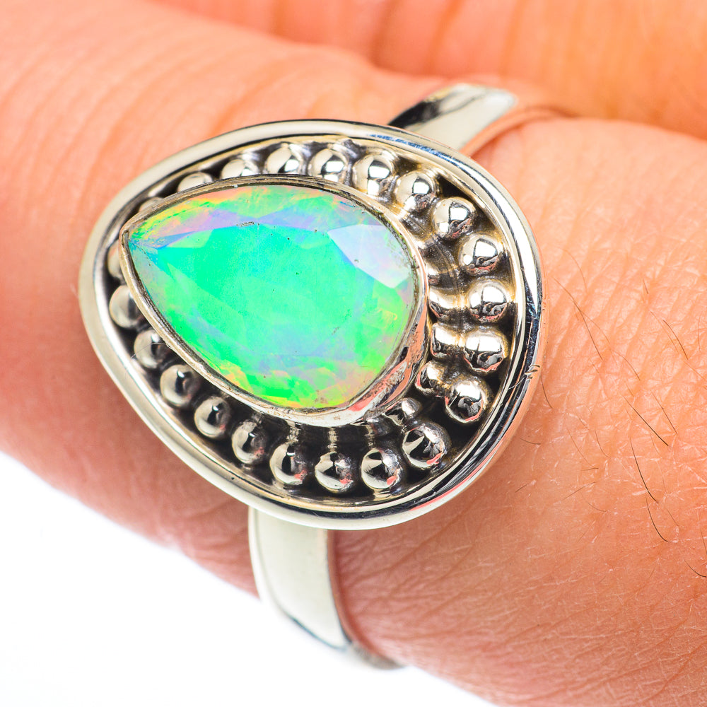 Ethiopian Opal Rings handcrafted by Anasilvercos - RING63167