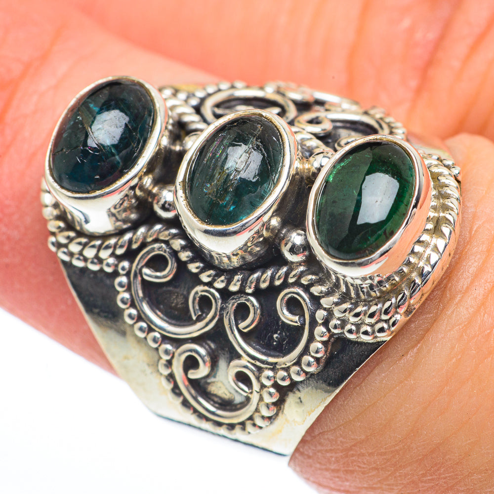Green Tourmaline Rings handcrafted by Anasilvercos - RING63169