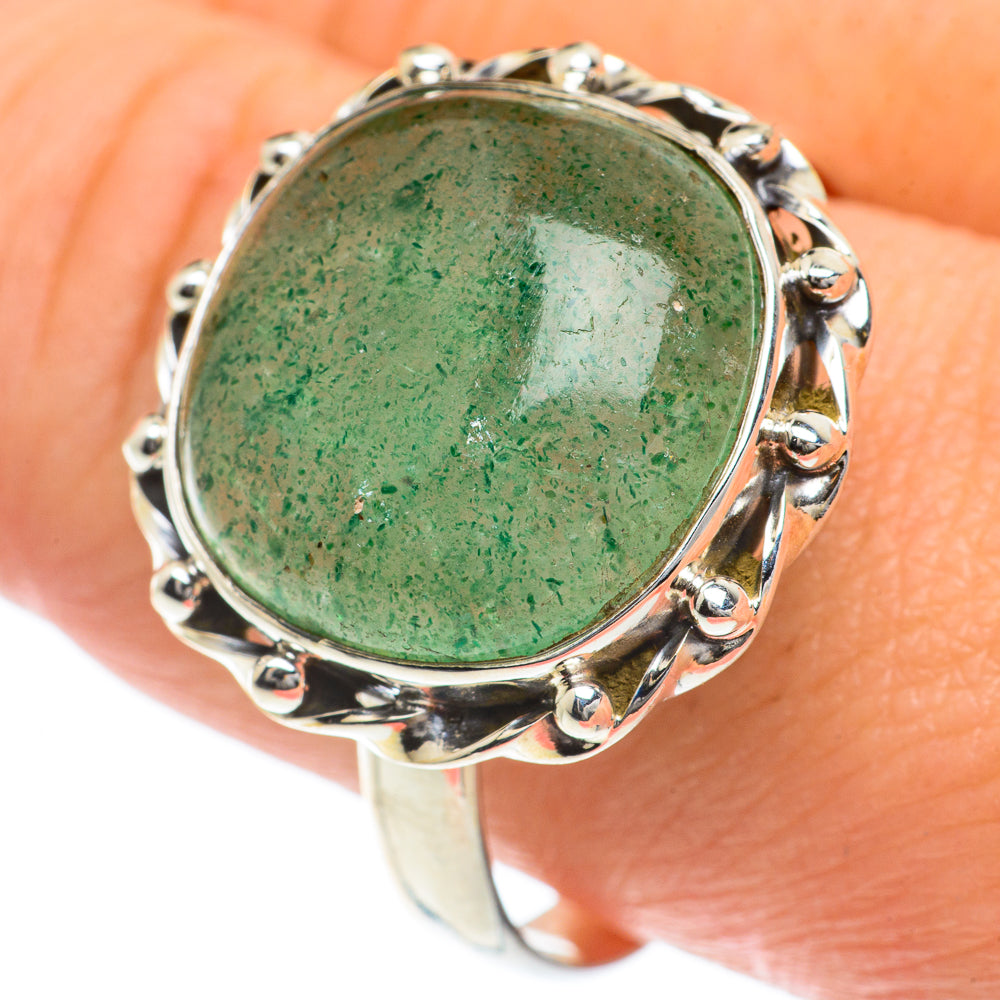 Green Aventurine Rings handcrafted by Anasilvercos - RING63201