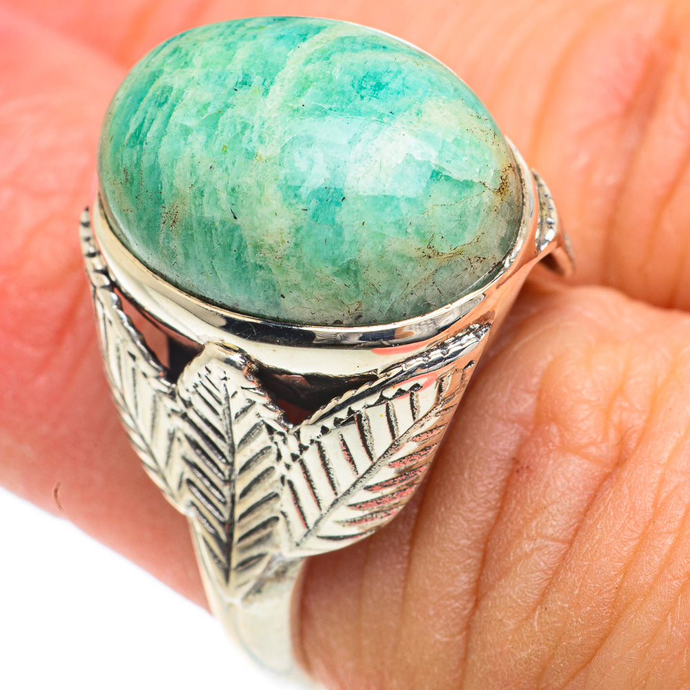 Peruvian Amazonite Rings handcrafted by Anasilvercos - RING63202