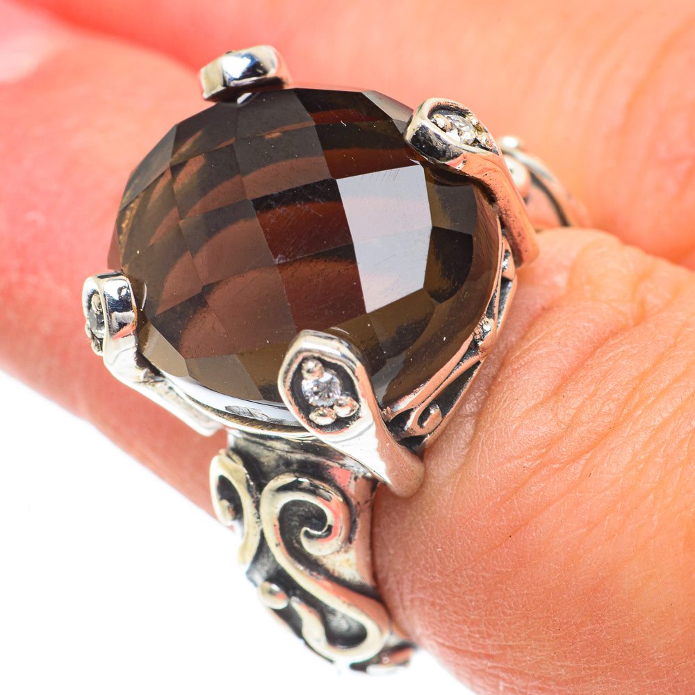 Smoky Quartz Rings handcrafted by Anasilvercos - RING63204