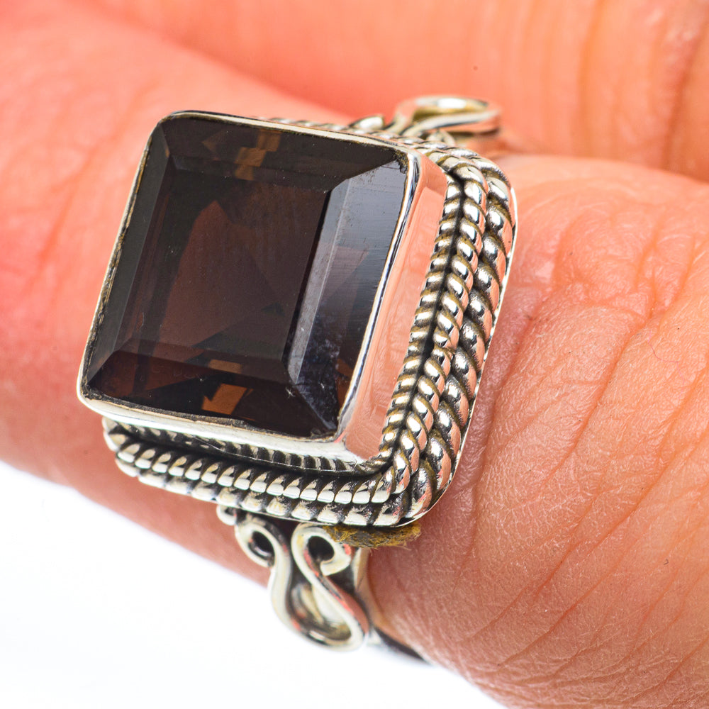 Smoky Quartz Rings handcrafted by Anasilvercos - RING63228