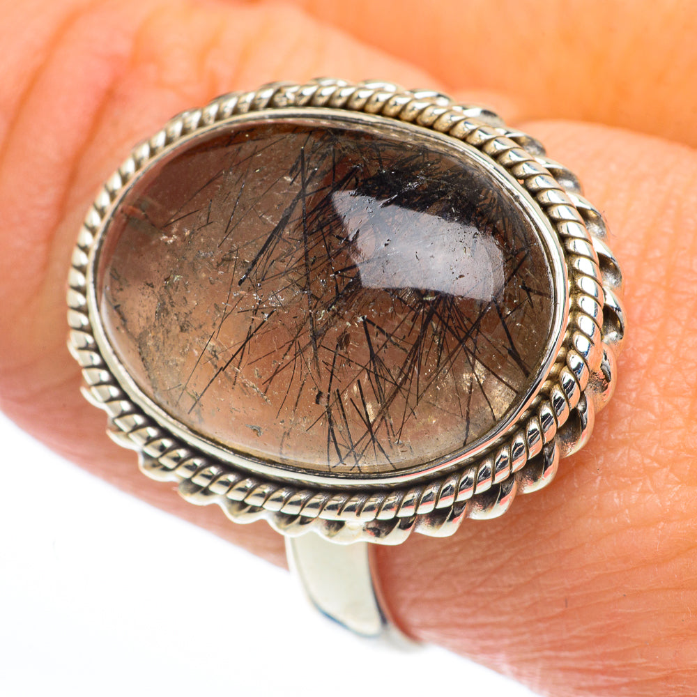 Tourmalinated Quartz Rings handcrafted by Anasilvercos - RING63239