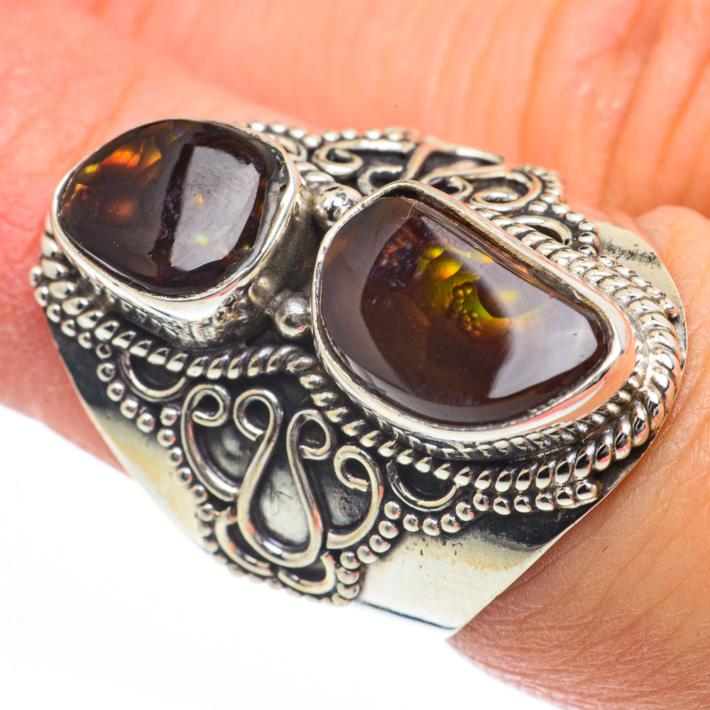 Mexican Fire Agate Rings handcrafted by Anasilvercos - RING63252