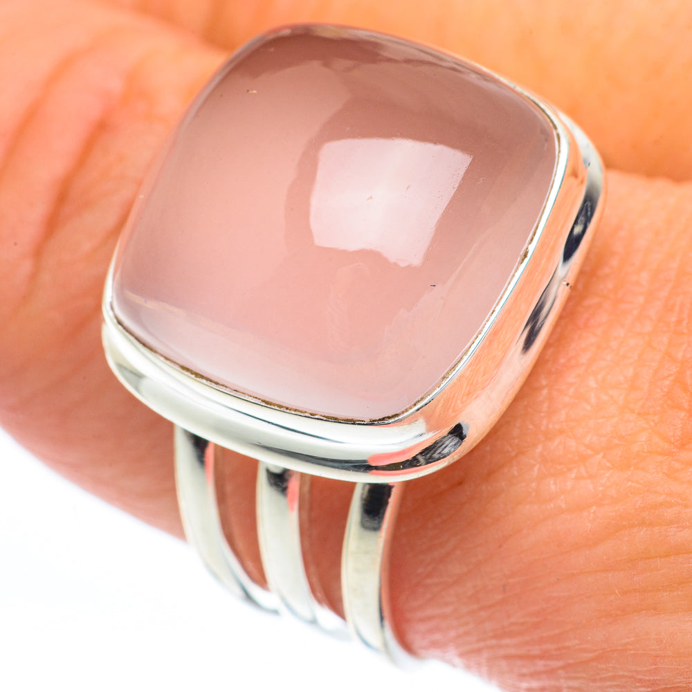 Rose Quartz Rings handcrafted by Anasilvercos - RING63256