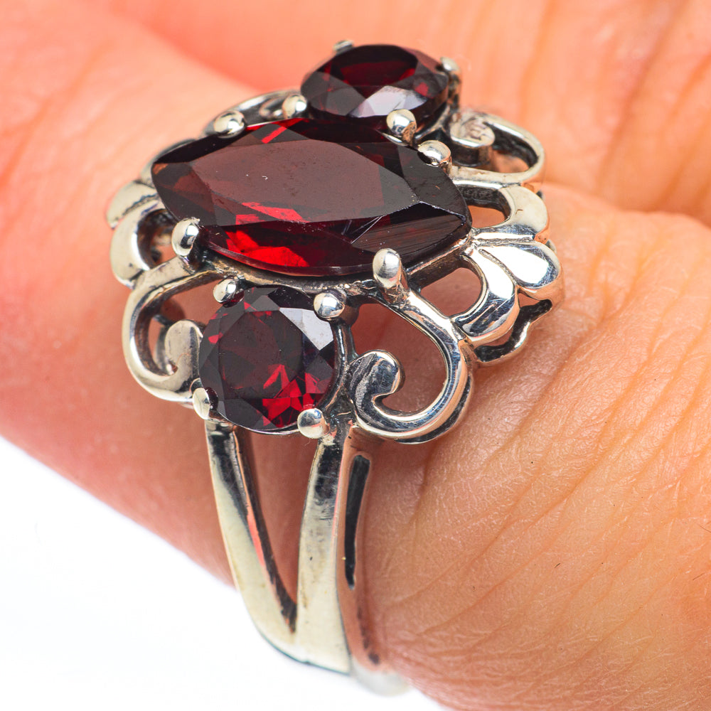 Garnet Rings handcrafted by Anasilvercos - RING63257