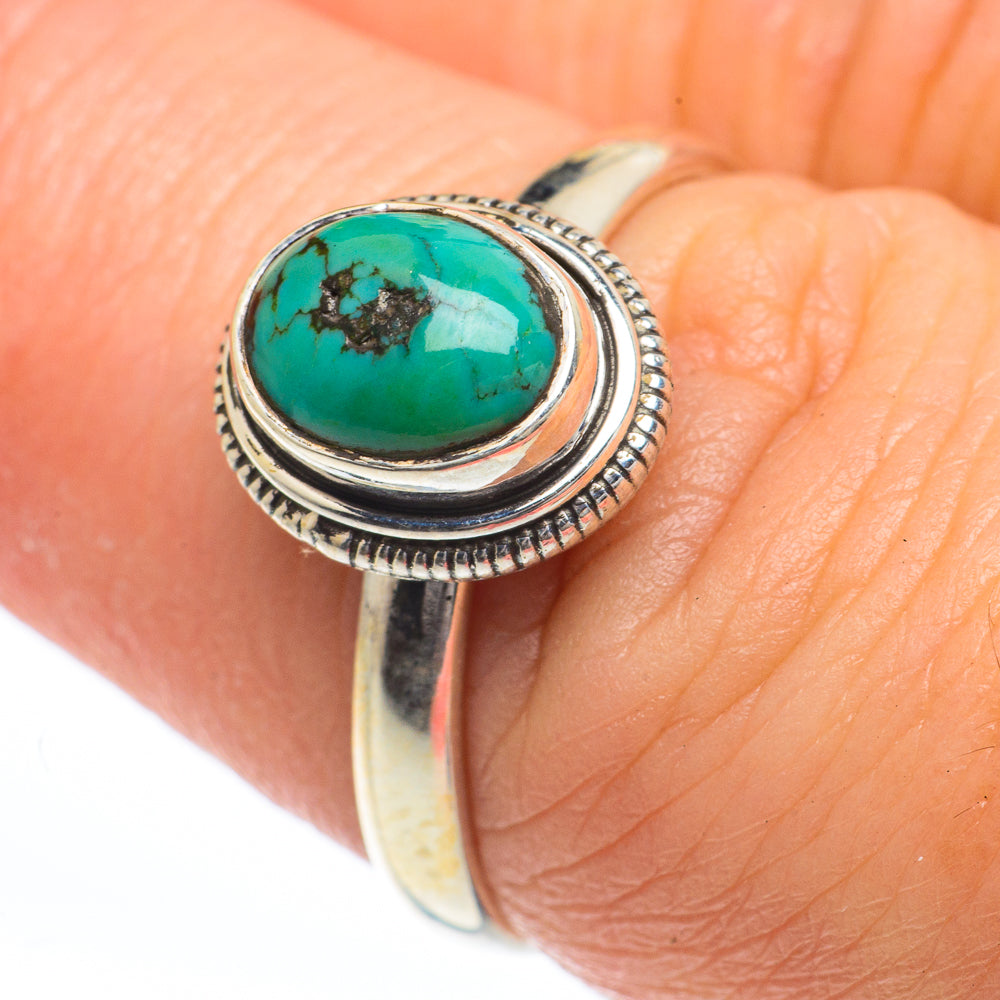 Tibetan Turquoise Rings handcrafted by Anasilvercos - RING63265
