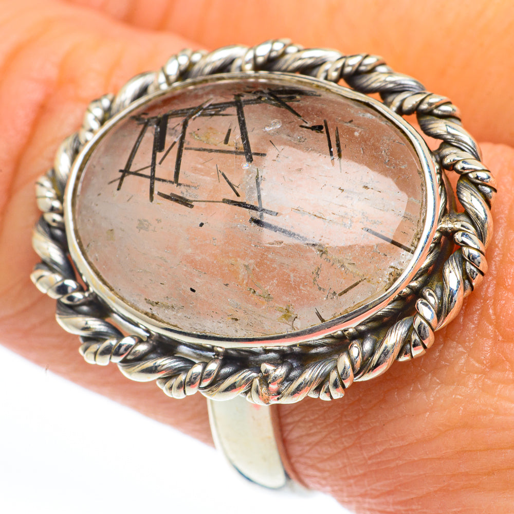 Tourmalinated Quartz Rings handcrafted by Anasilvercos - RING63277