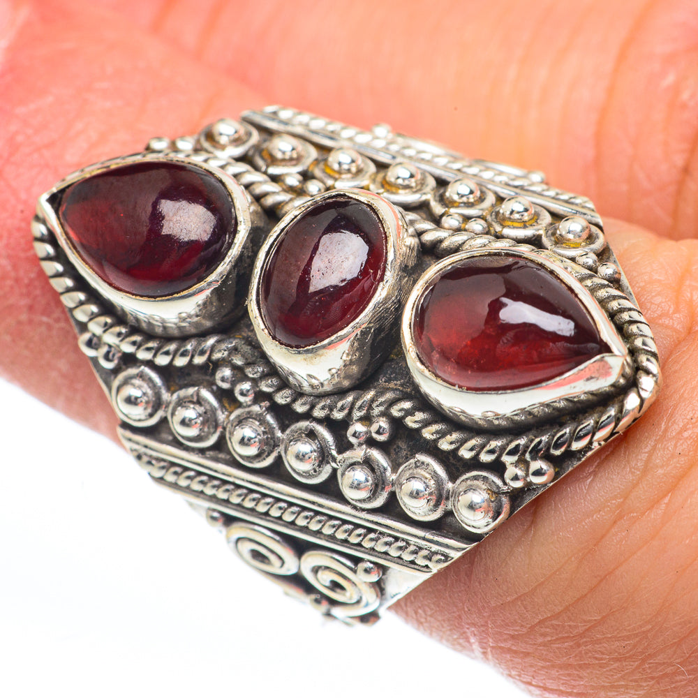 Garnet Rings handcrafted by Anasilvercos - RING63301