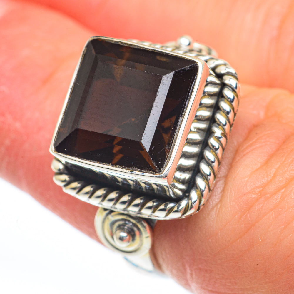 Smoky Quartz Rings handcrafted by Anasilvercos - RING63308
