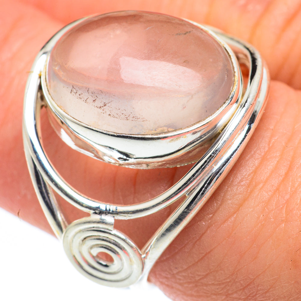 Rose Quartz Rings handcrafted by Anasilvercos - RING63348
