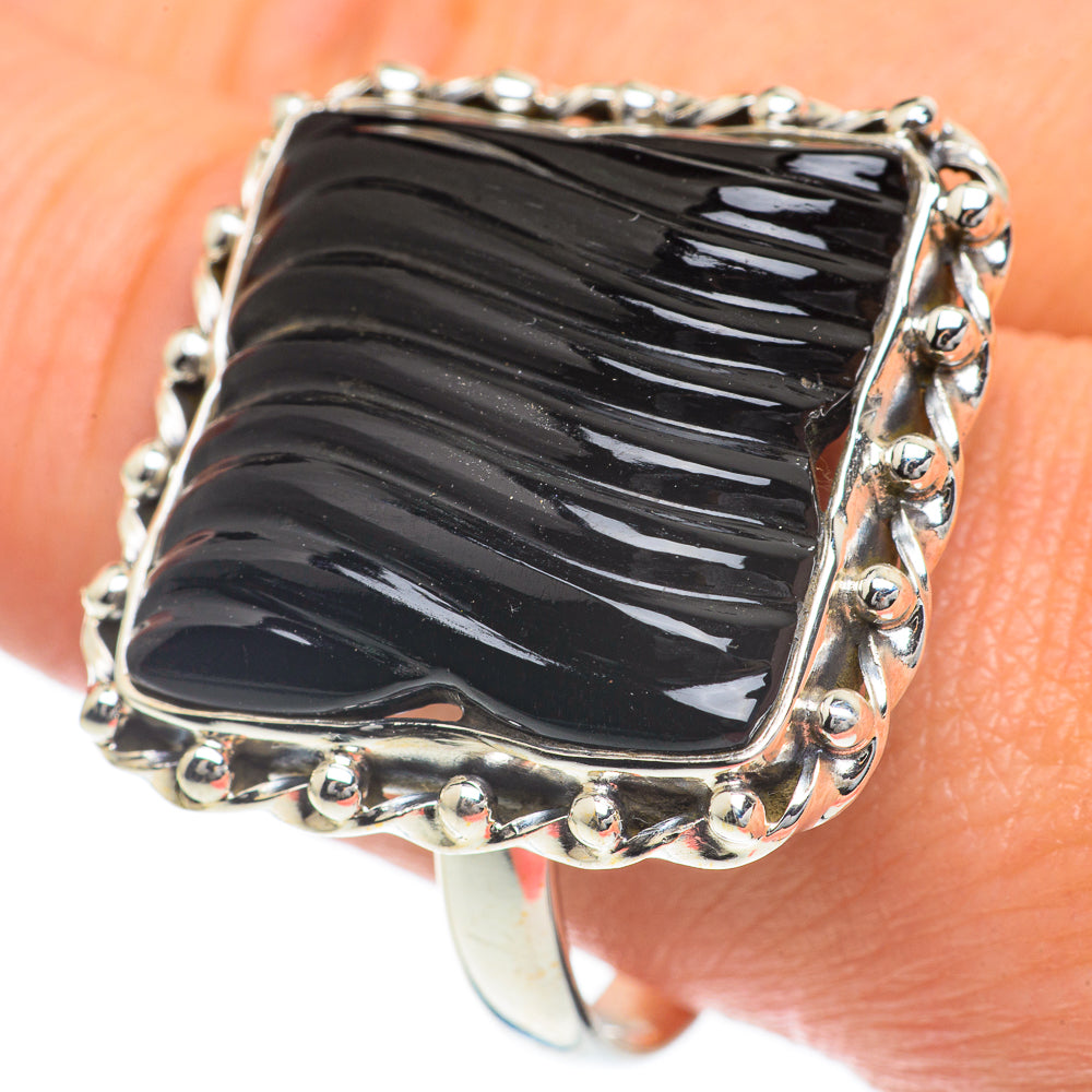 Black Onyx Rings handcrafted by Anasilvercos - RING63353