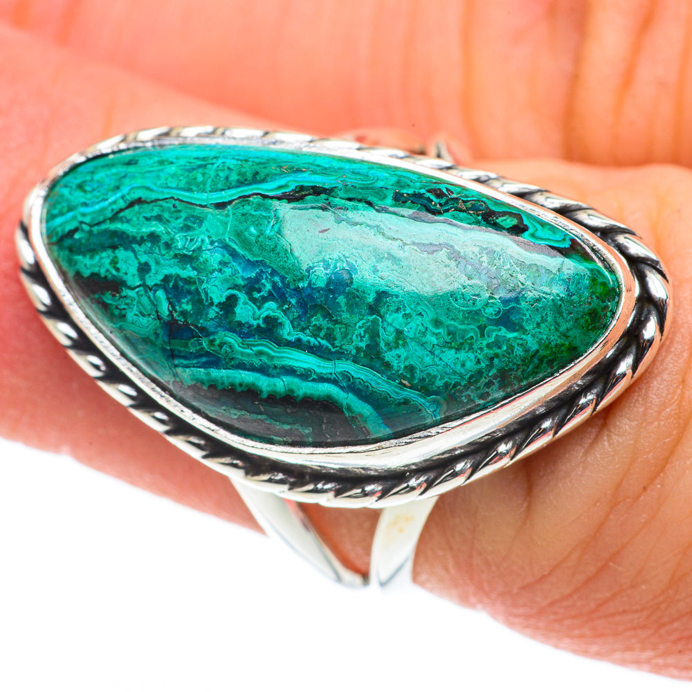 Chrysocolla Rings handcrafted by Anasilvercos - RING63363