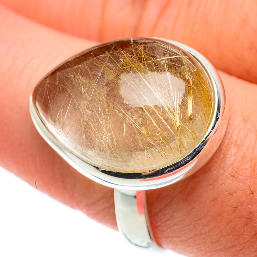 Rutilated Quartz Rings handcrafted by Anasilvercos - RING63375
