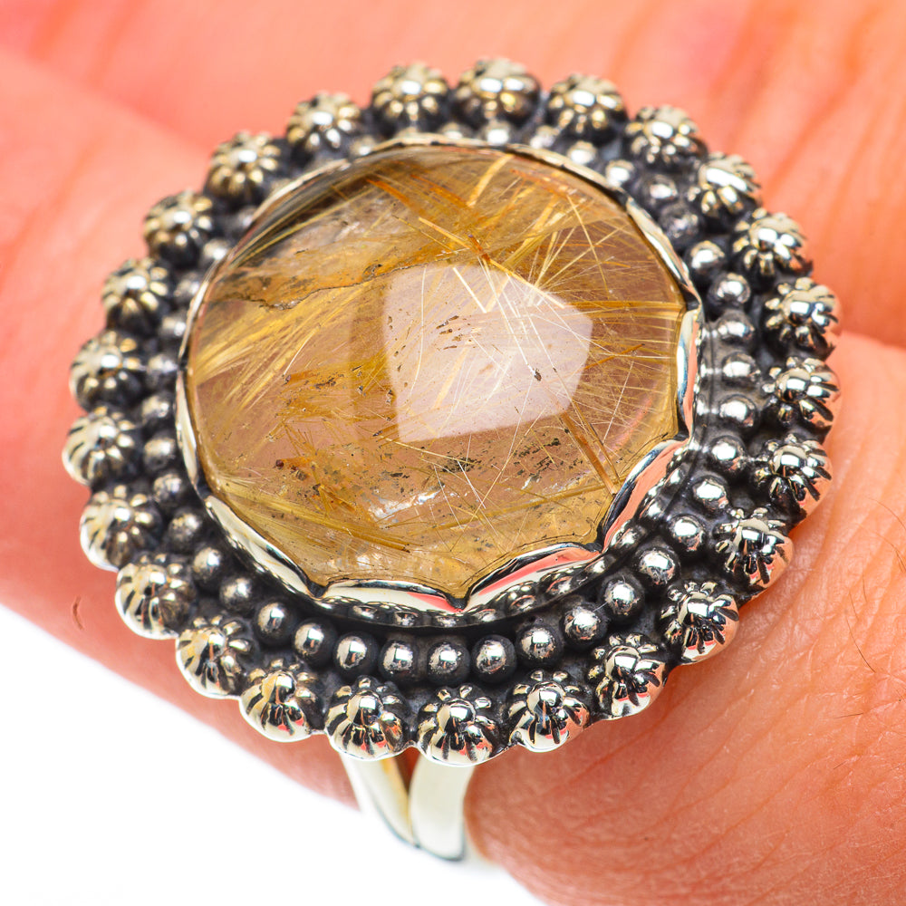 Rutilated Quartz Rings handcrafted by Anasilvercos - RING63376