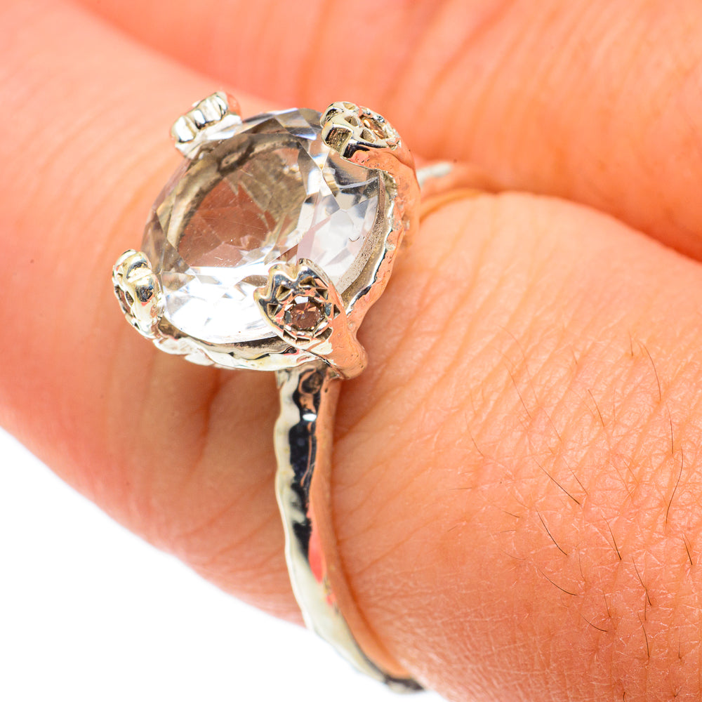 White Quartz Rings handcrafted by Anasilvercos - RING63379