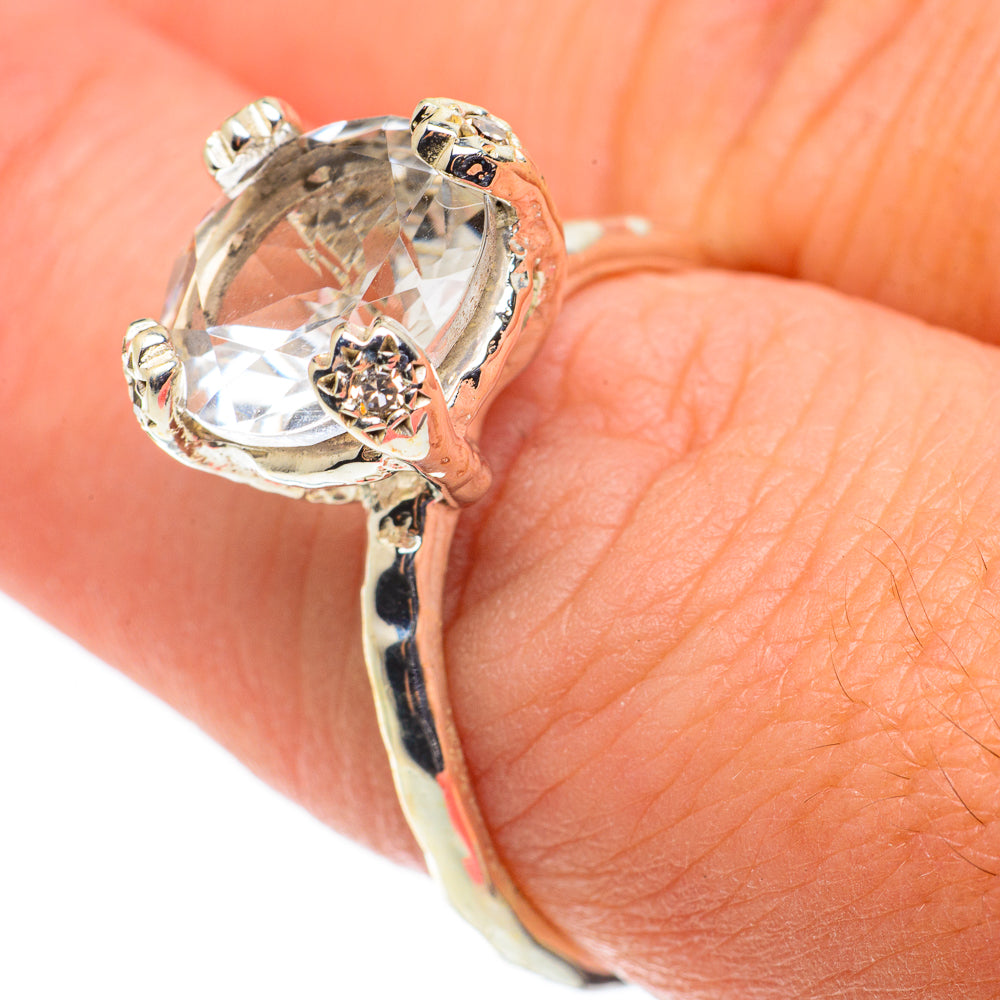 White Quartz Rings handcrafted by Anasilvercos - RING63403