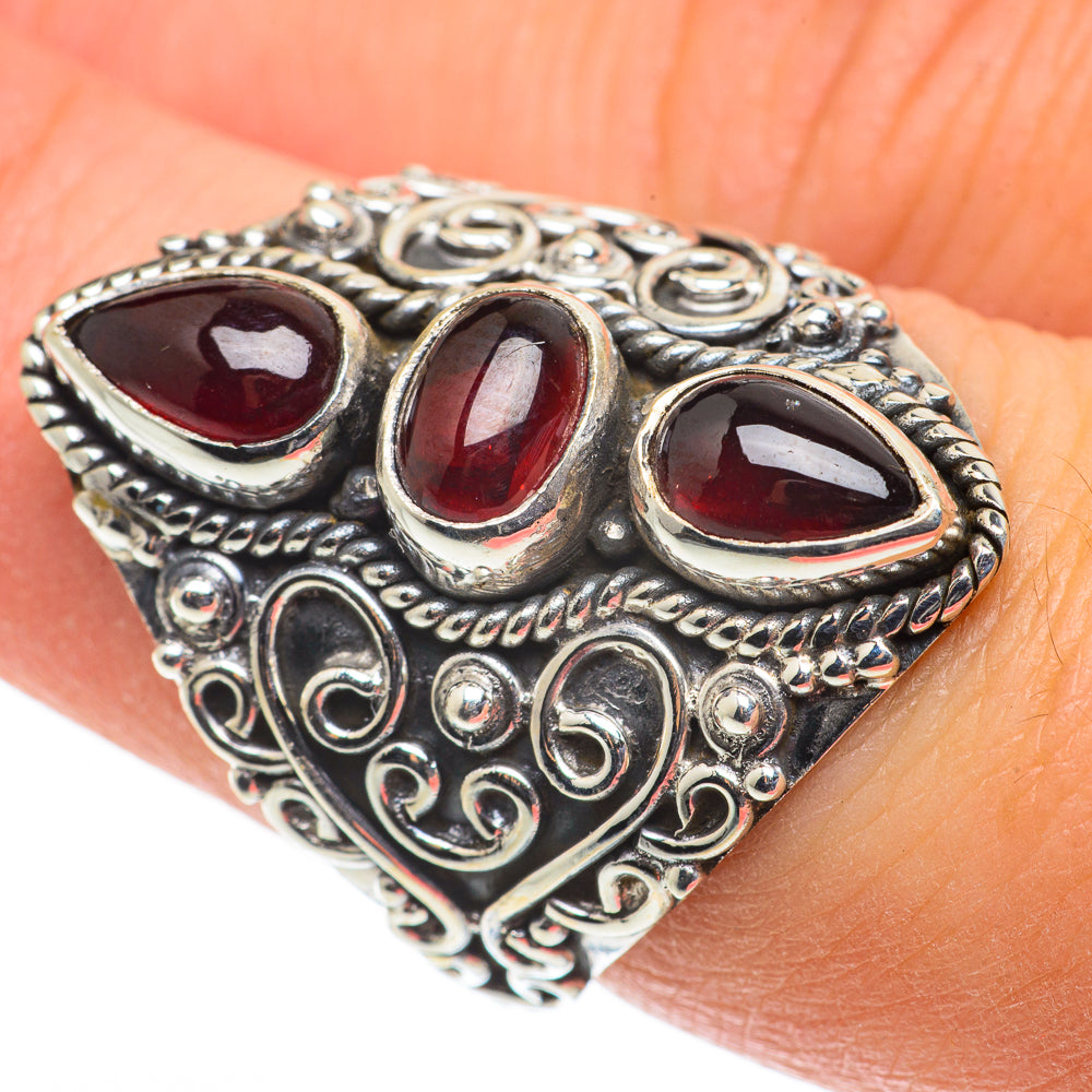Garnet Rings handcrafted by Anasilvercos - RING63437