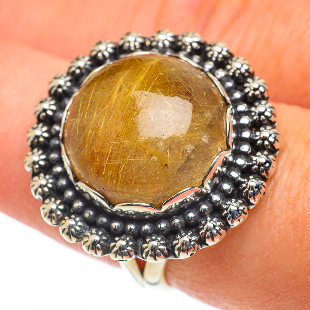 Rutilated Quartz Rings handcrafted by Anasilvercos - RING63439