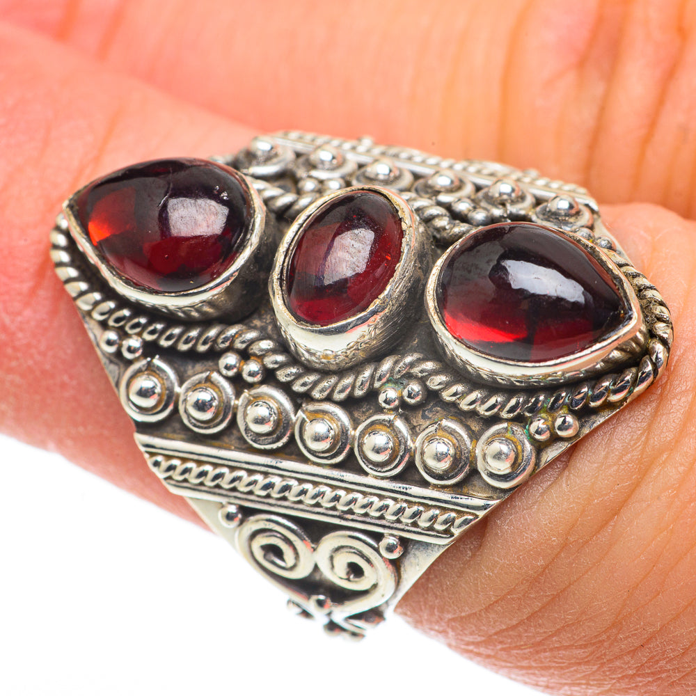 Garnet Rings handcrafted by Anasilvercos - RING63457