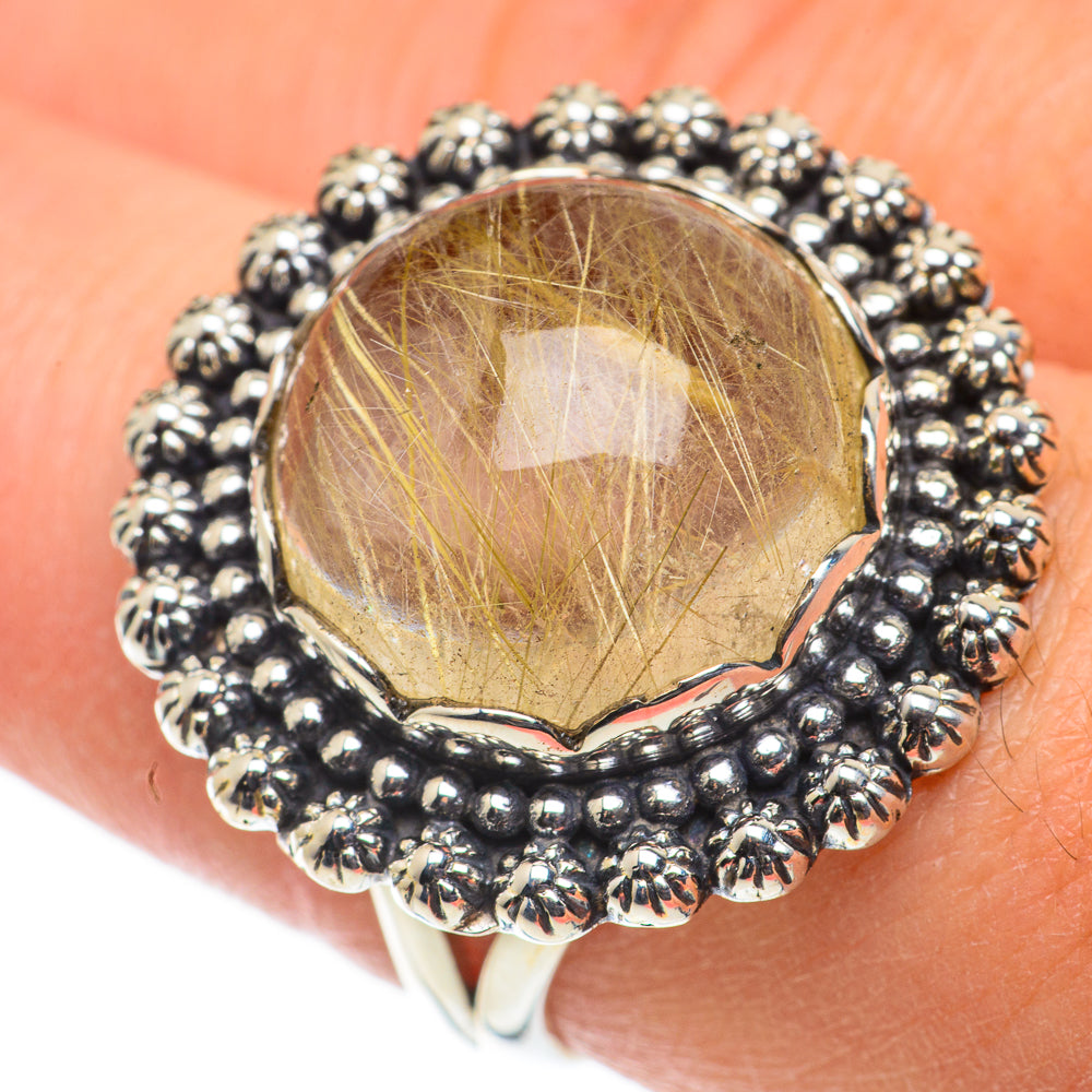 Rutilated Quartz Rings handcrafted by Anasilvercos - RING63458