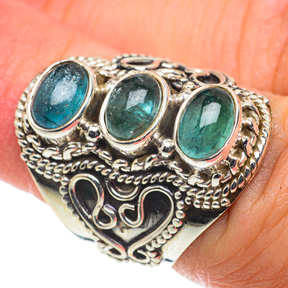 Blue Fluorite Rings handcrafted by Anasilvercos - RING63500