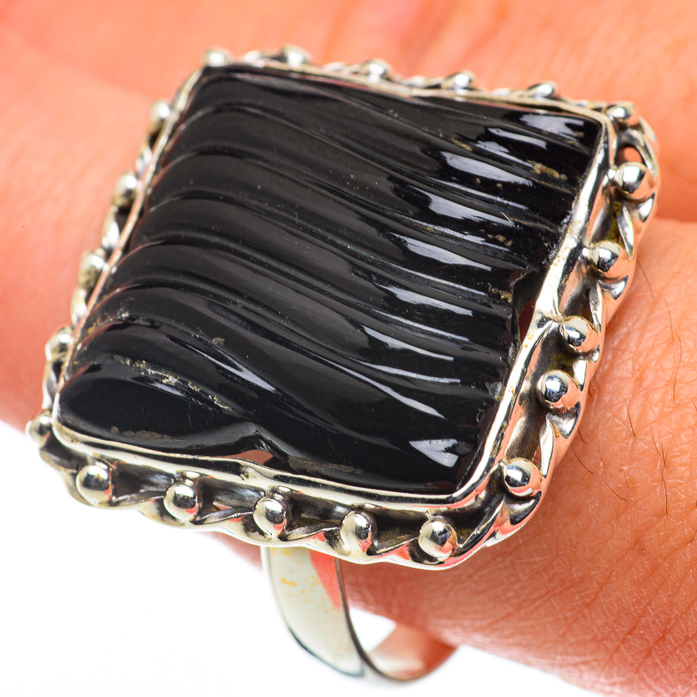 Black Onyx Rings handcrafted by Anasilvercos - RING63568