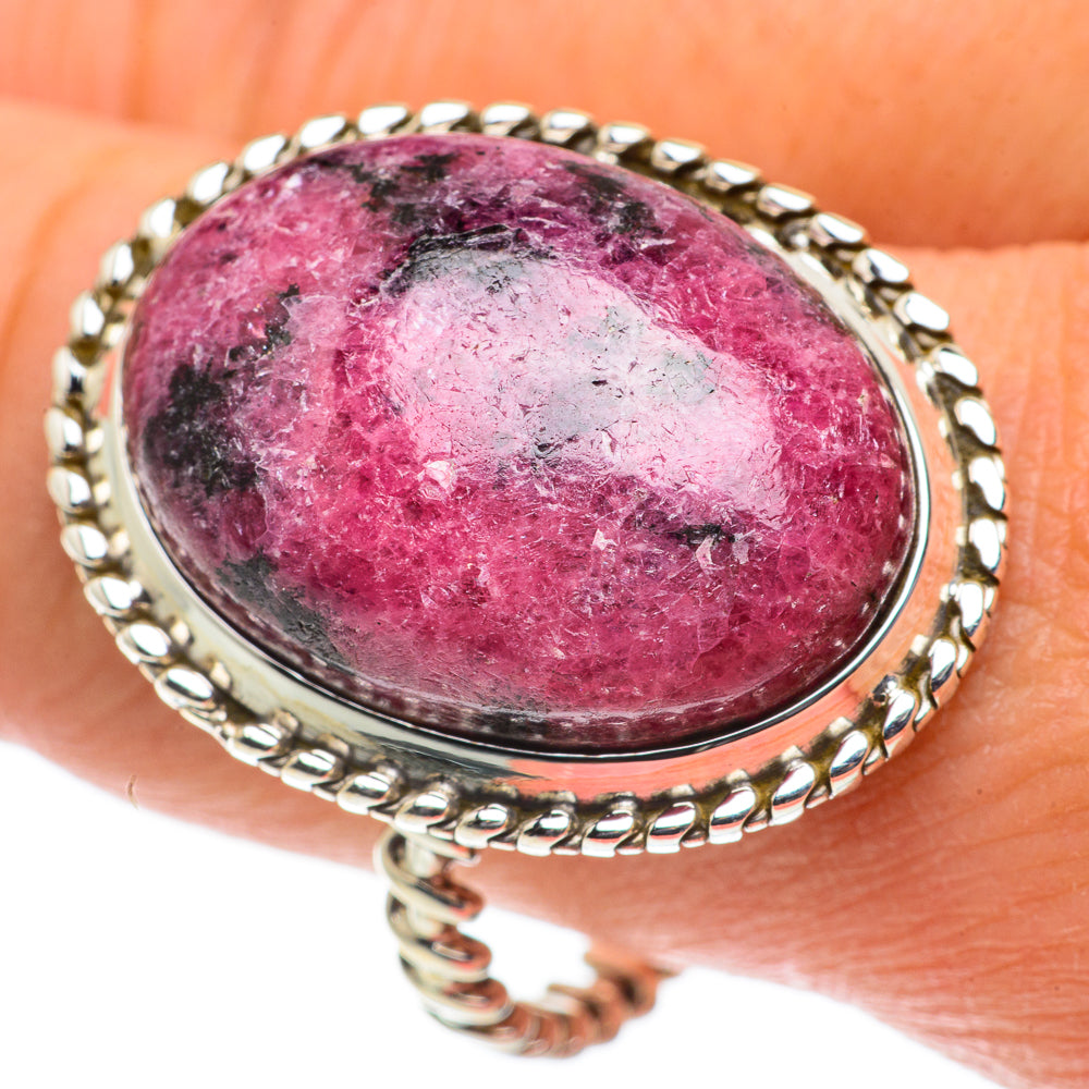 Rhodonite Rings handcrafted by Anasilvercos - RING63585