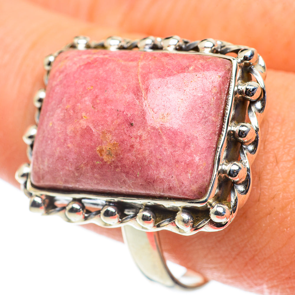 Rhodonite Rings handcrafted by Anasilvercos - RING63586