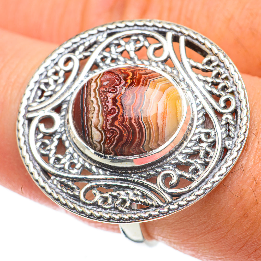 Crazy Lace Agate Rings handcrafted by Anasilvercos - RING63620