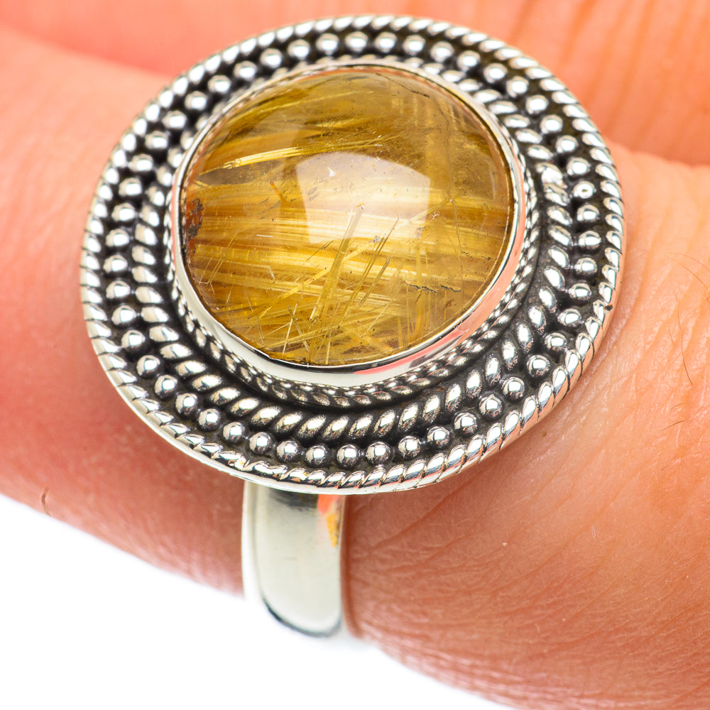 Rutilated Quartz Rings handcrafted by Anasilvercos - RING63629