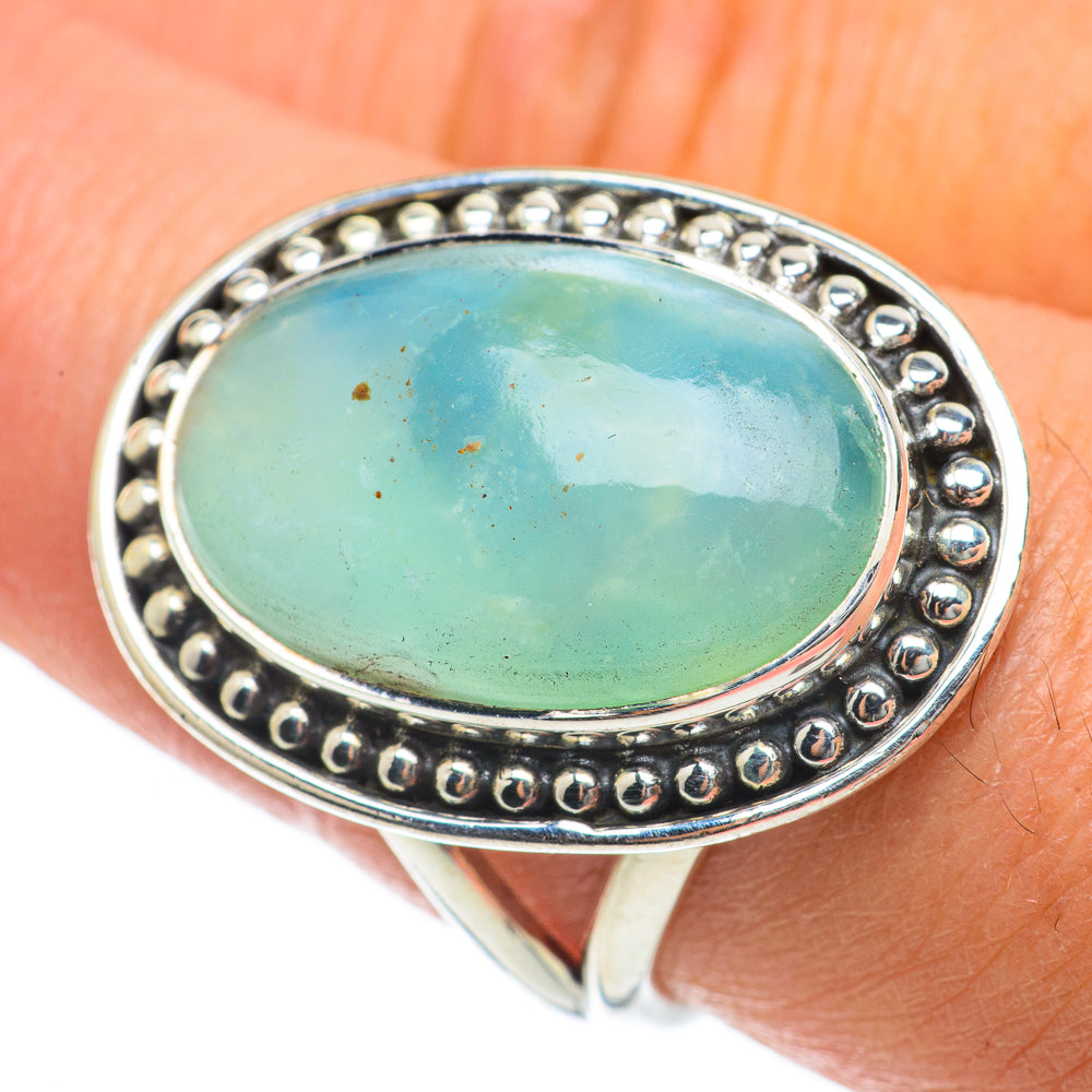 Aqua Chalcedony Rings handcrafted by Anasilvercos - RING63643