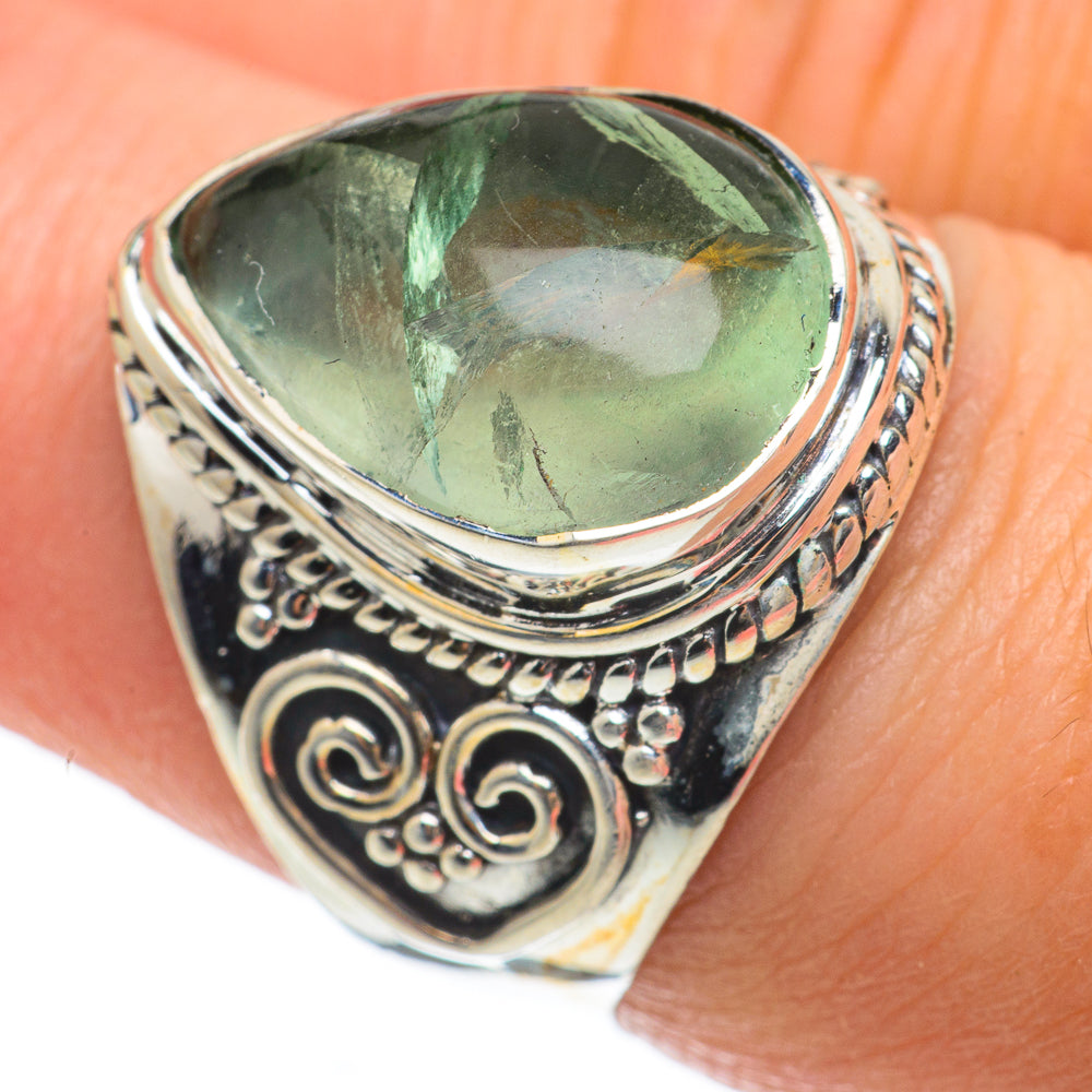 Green Fluorite Rings handcrafted by Anasilvercos - RING63646